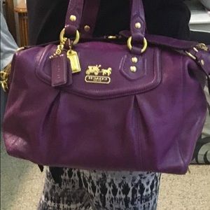 Purple Leather Coach Purse